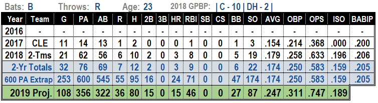 Francisco Mejia 2019 Fantasy Baseball Projections