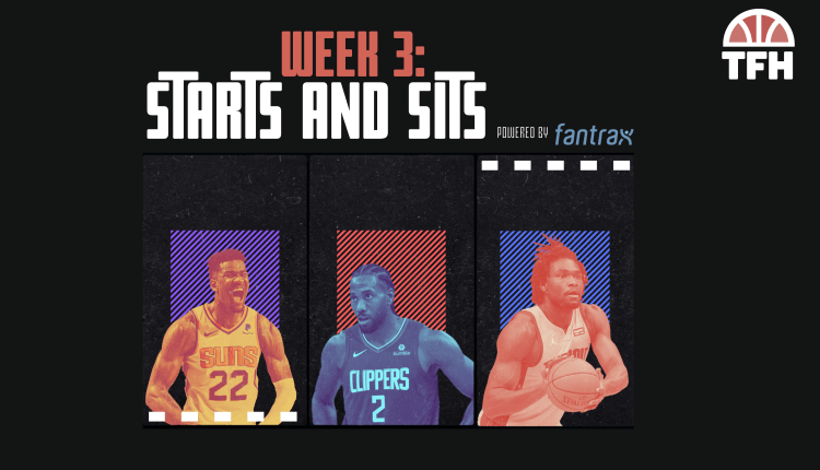 Fantasy Basketball Week 3 Starts & Sits